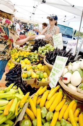 Farmers market produce