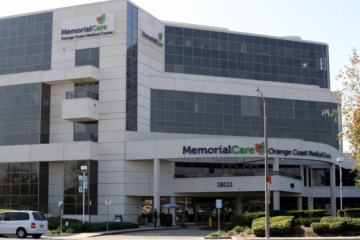 MemorialCare Orange Coast Medical Center in Fountain Valley in January.