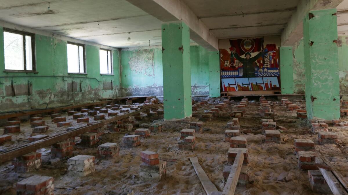 The deserted barracks of he Soviet S75-4M antiaircraft missile base three miles from the Chernobyl nuclear power plant.