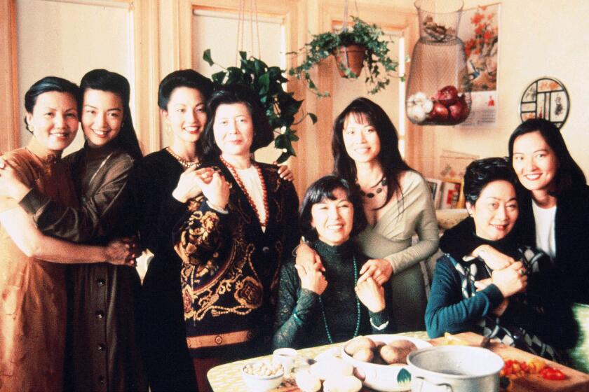 Mandatory Credit: Photo by Buena Vista/Hollywood/Kobal/REX/Shutterstock. Tamlyn Tomita, Tsai Chin The Joy Luck Club - 1993, Director: Wayne Wang. Adapted from Amy Tan's novel of the same name, The Joy Luck Club focuses on four Chinese immigrant women living in San Francisco (played by Tsai Chin, France Nuyen, Lisa Lu, and Kieu Chinh) and their relationships with their American-born daughters (Ming-Na Wen, Tamlyn Tomita, Lauren Tom, and Rosalind Chao). The title refers to the group these women have formed to regularly meet, play mahjong, and tell each other their stories. The movie originally premiered 25 years ago.