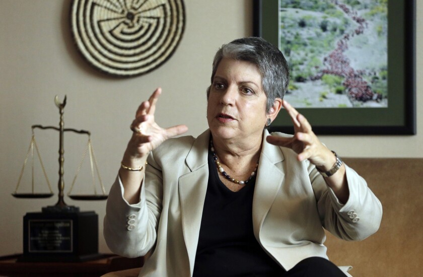Janet Napolitano is facing her biggest political challenge so far as head of UC.
