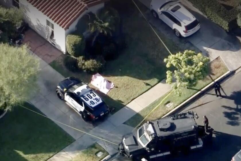 An investigation is underway after one person was killed in a police shooting and three people were arrested Monday morning, July 29, 2024, following at least two home break-ins in Los Angeles' Mid City area.
