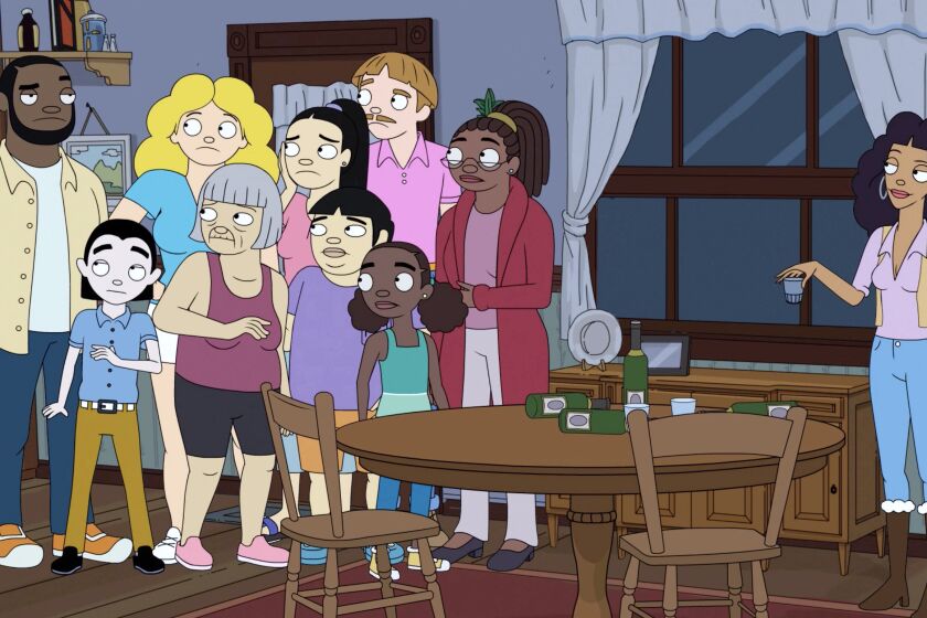 A scene from "The Harper House," a new animated family sitcom coming to Paramount+.