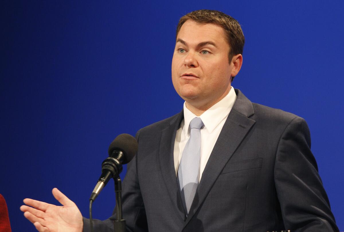 Republican congressional candidate Carl DeMaio won't face criminal charges in connection with sexual-misconduct allegations against him, the San Diego district attorney announced. Above, DeMaio during the 2012 San Diego mayoral campaign.