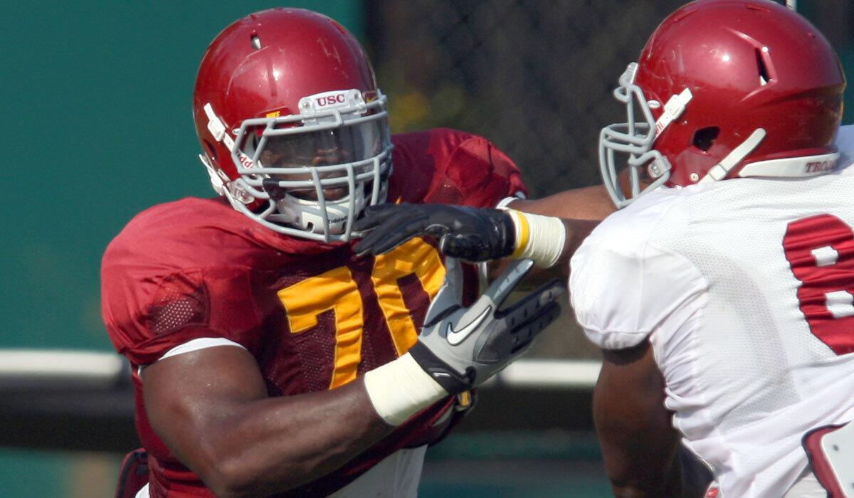 USC's Aundrey Walker, shown in 2012, has been slow to recover from ankle surgery that forced him to sit out spring practice.