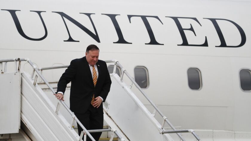 Secretary of State Michael R. Pompeo arrives in Malaysia on Thursday. Pompeo returned to the U.S. on Sunday after a series of meetings in Asia.