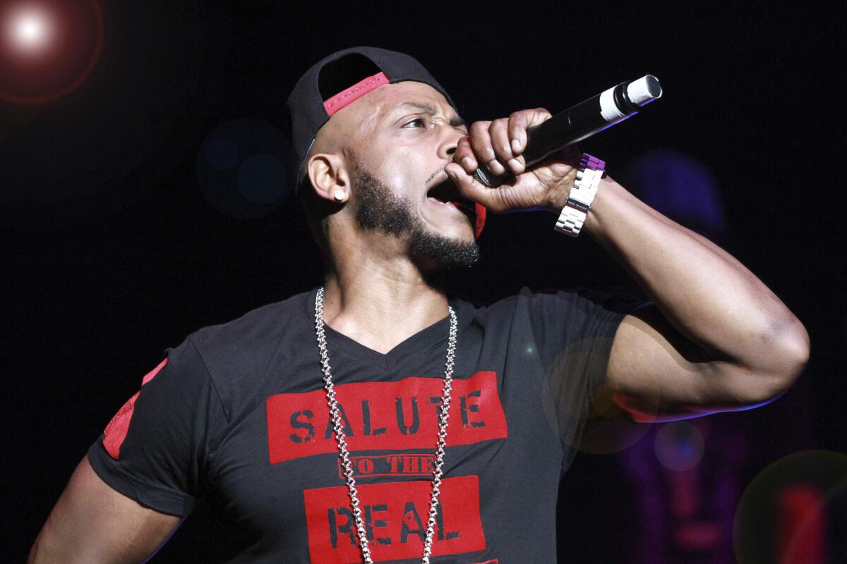 FILE - Rapper Mystikal performs during the Legends of Southern Hip Hop Tour at the Fox Theatre in Atlanta, March 19, 2016. The attorney who represented Mystikal on rape and kidnapping charges that were dropped in late 2020 said Thursday, Aug. 4, 2022, that he is once more representing the 51-year-old rapper, and is confident that he will again be cleared. (Photo by Robb D. Cohen/Invision/AP, File)