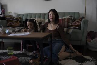 San Diego, California - April 12: Saya French, 24, with her 4-year-old daughter Leia, at their home on Wednesday, April 12, 2023 in San Diego, California. (Adriana Delgado / For The San Diego Union-Tribune)