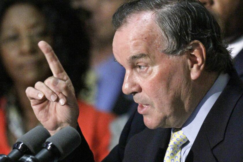 Richard M. Daley, mayor of Chicago at the time, speaks during a news conference. Daley was hospitalized Friday for an unspecified illness and remained in the hospital for monitoring and evaluation Saturday.