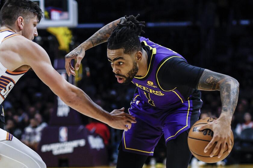 Los Angeles, CA, Thursday, January 11, 2024 - Los Angeles Lakers guard D'Angelo Russell.