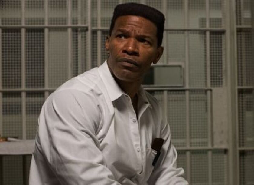 Jamie Foxx en una escena de la película "Just Mercy".