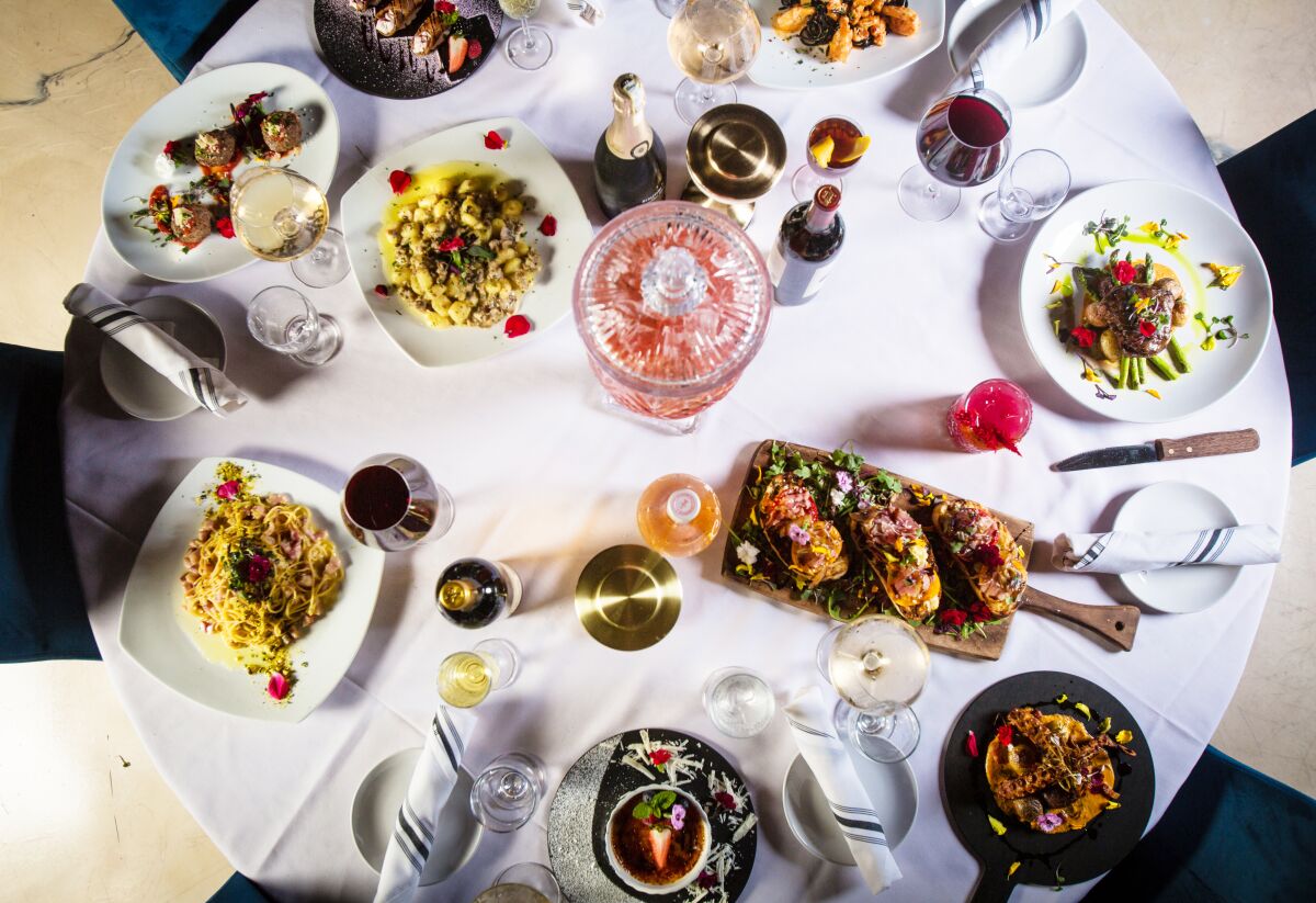 A selection of dishes at Trattoria Don Pietro, which opened in August 2020 in Old Town San Diego.