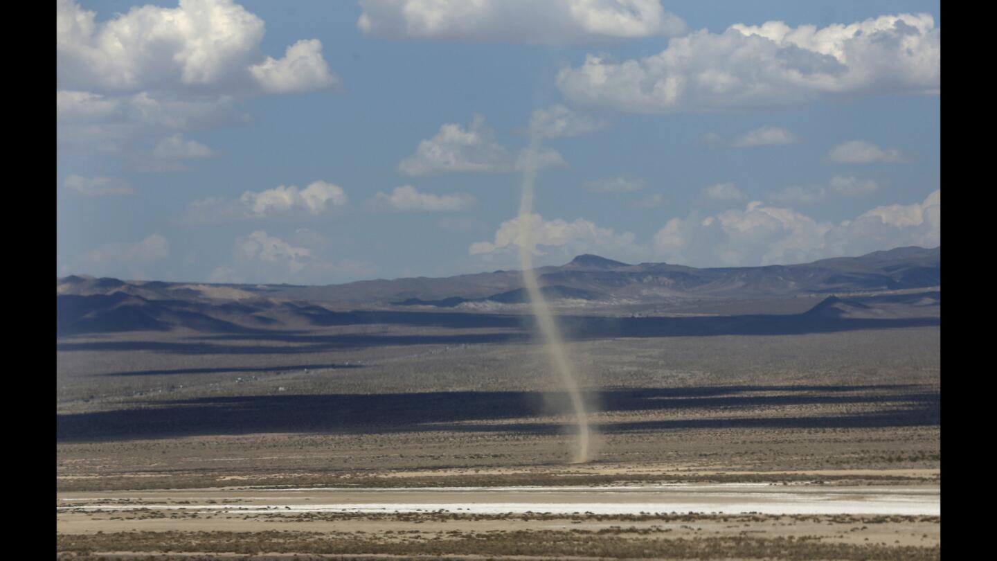 Dust devil in Mojave National Preserve