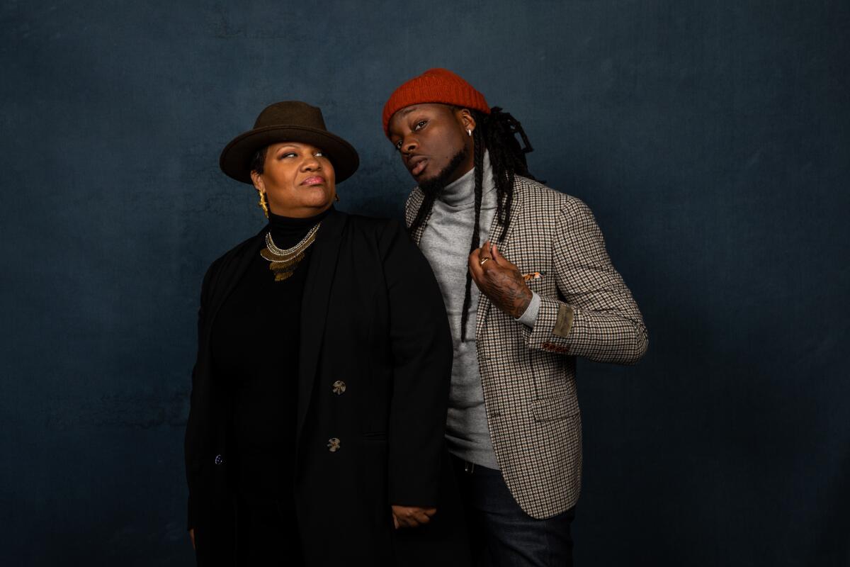 Writer/director/actor/producer Radha Blank, and actor Oswin Benjamin from “The 40-Year-Old Version.”