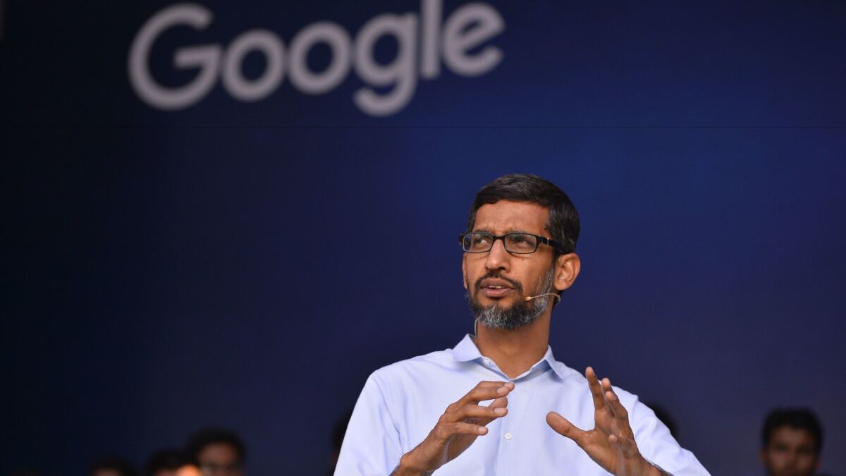 Google Inc. CEO Sundar Pichai spoke out Friday night against President Trump's executive order to ban citizens of seven countries from entering the U.S.