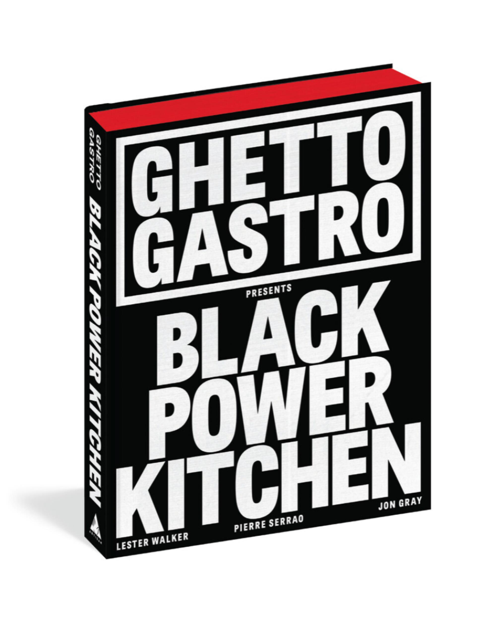 The black-and-white cover of the book "Ghetto Gastro, Black Power Kitchen"