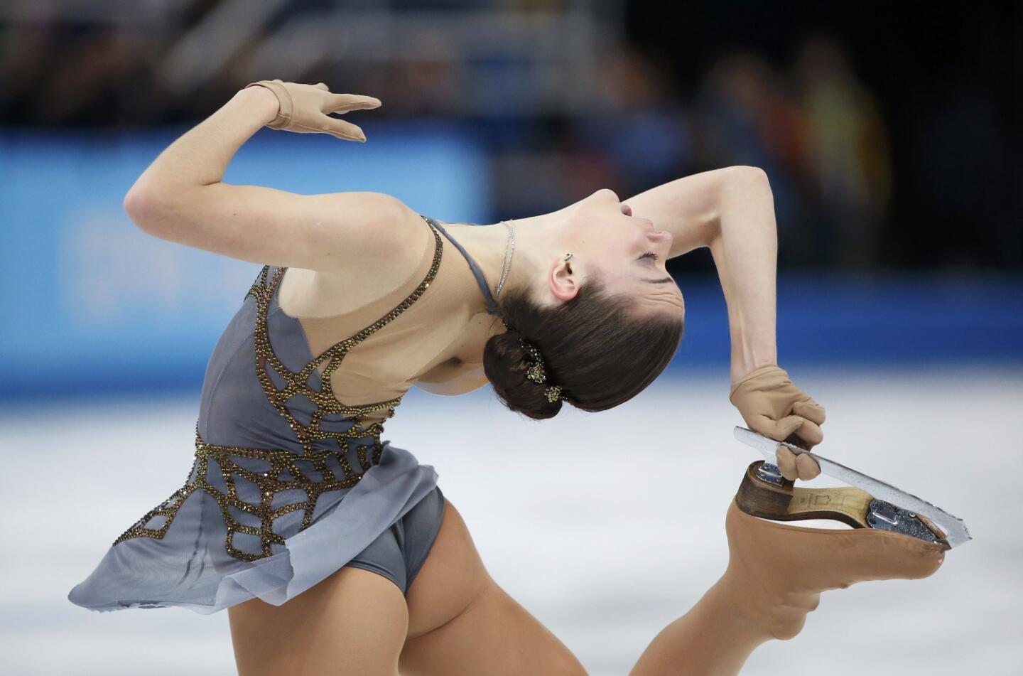 Russia's Adelina Sotnikova competes during the women's free skating program.