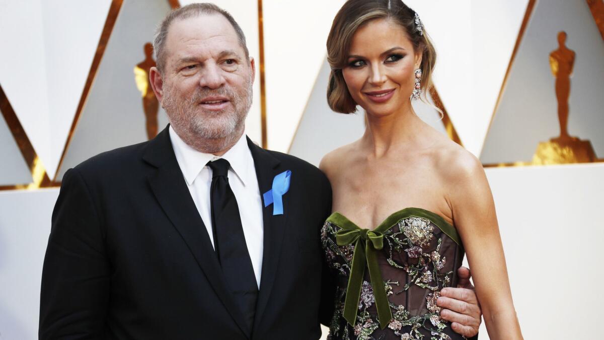 Harvey Weinstein and Georgina Chapman during the arrivals at the 89th Academy Awards in 2017.
