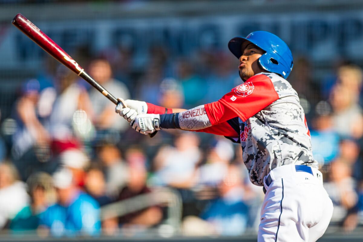Padres minor league outfielder Edward Olivares began the 2019 season at Double-A Amarillo.