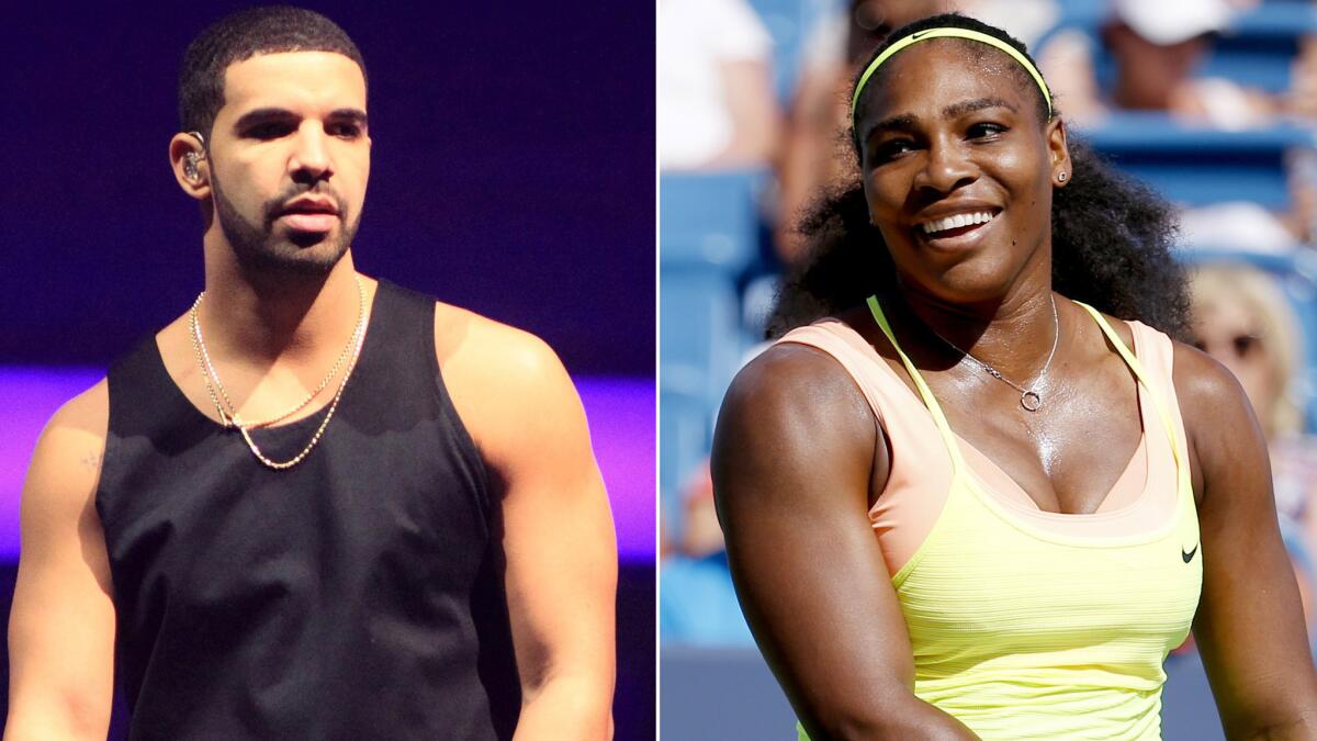 Recent photos of rapper Drake and tennis star Serena Williams getting intimate at a restaurant are fueling relationship rumors.