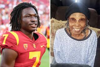 USC's Calen Bullock and his grandmother