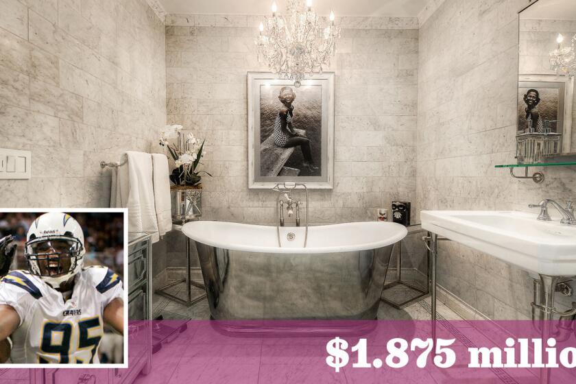Former NFL linebacker Shaun Phillips has put his condominium in Beverly Hills on the market for $1.875 million.