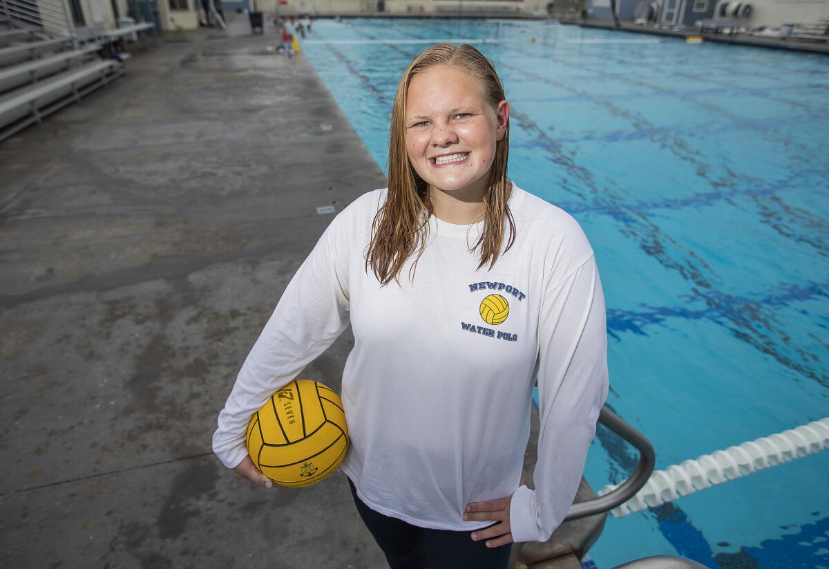Olivia Giolas scored five goals in Newport Harbor's 8-2 Surf League win over Los Alamitos on Jan. 16.