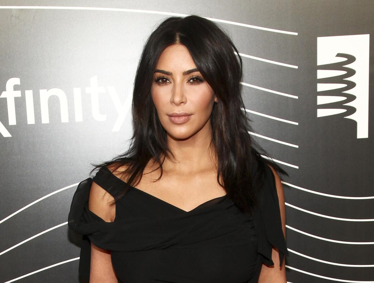 Kim Kardashian attends the 20th annual Webby Awards in New York on May 16.