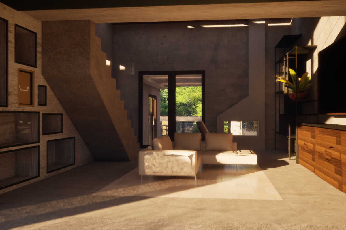 A rendering of the garage in Sophie Metzger's project for Resilient Futures Lab.