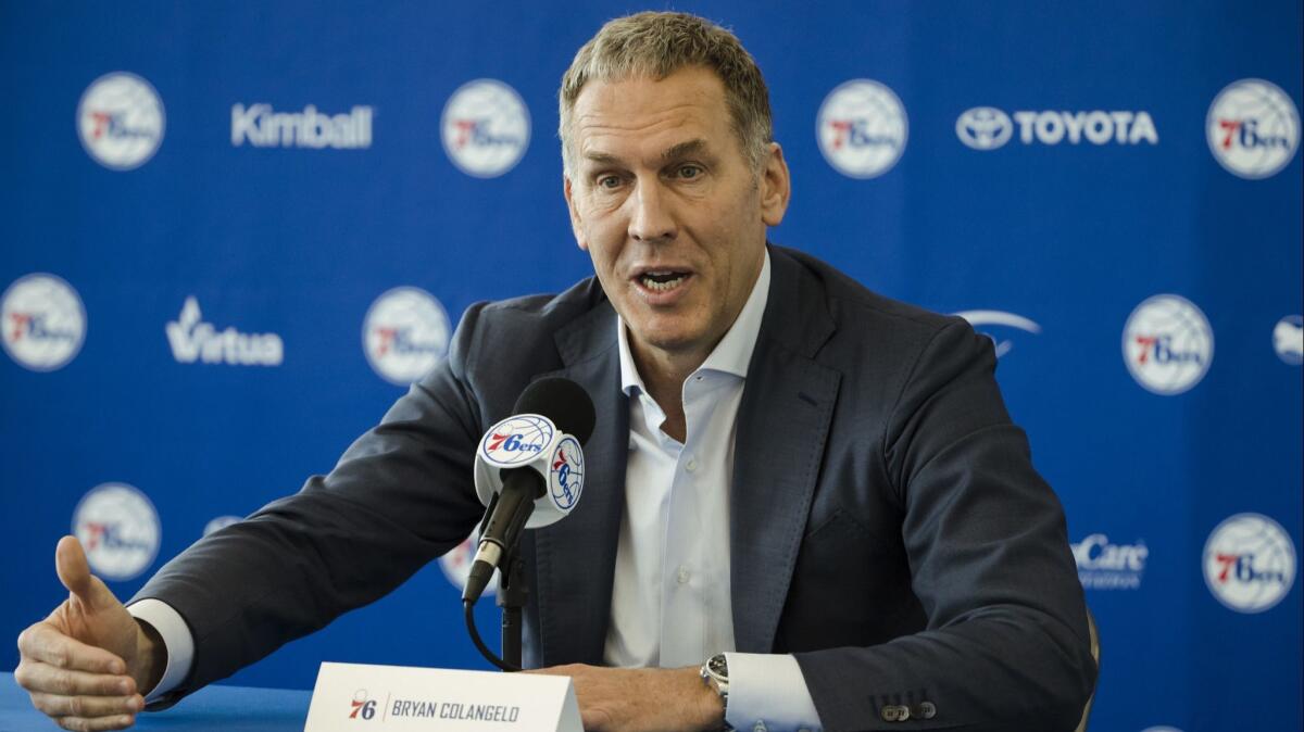 Bryan Colangelo worked in the Toronto and Phoenix front offices before joining Philadelphia.