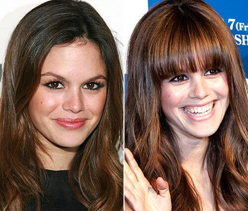 Cha-cha-cha-changes Rachel Bilson hasn't changed her "O.C" look since the popular show went off the air. But with a new hit movie out, "Jump," it was time for, of course, bangs! The operative word here is "adorable."