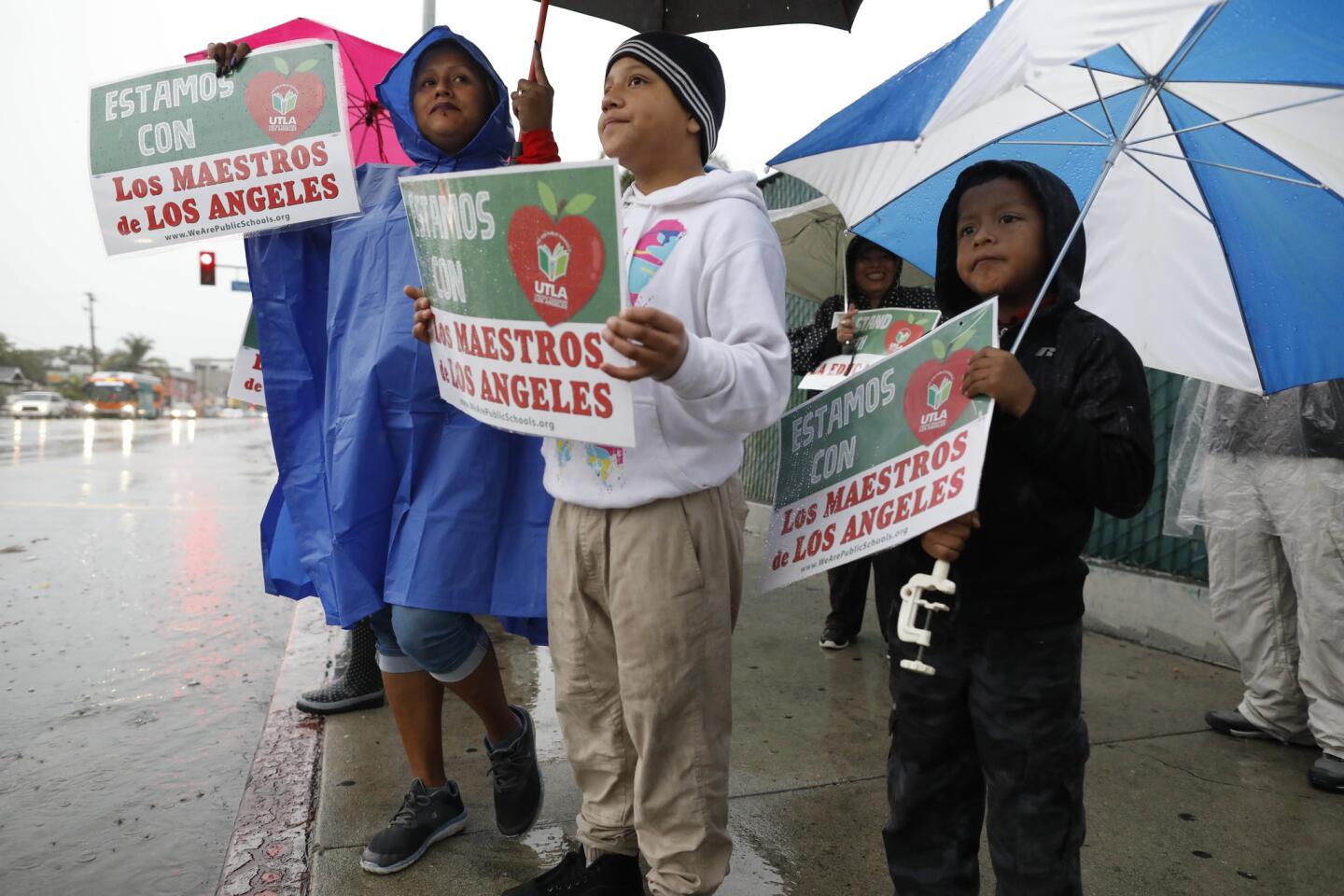 On the picket line at Trinity Elementary