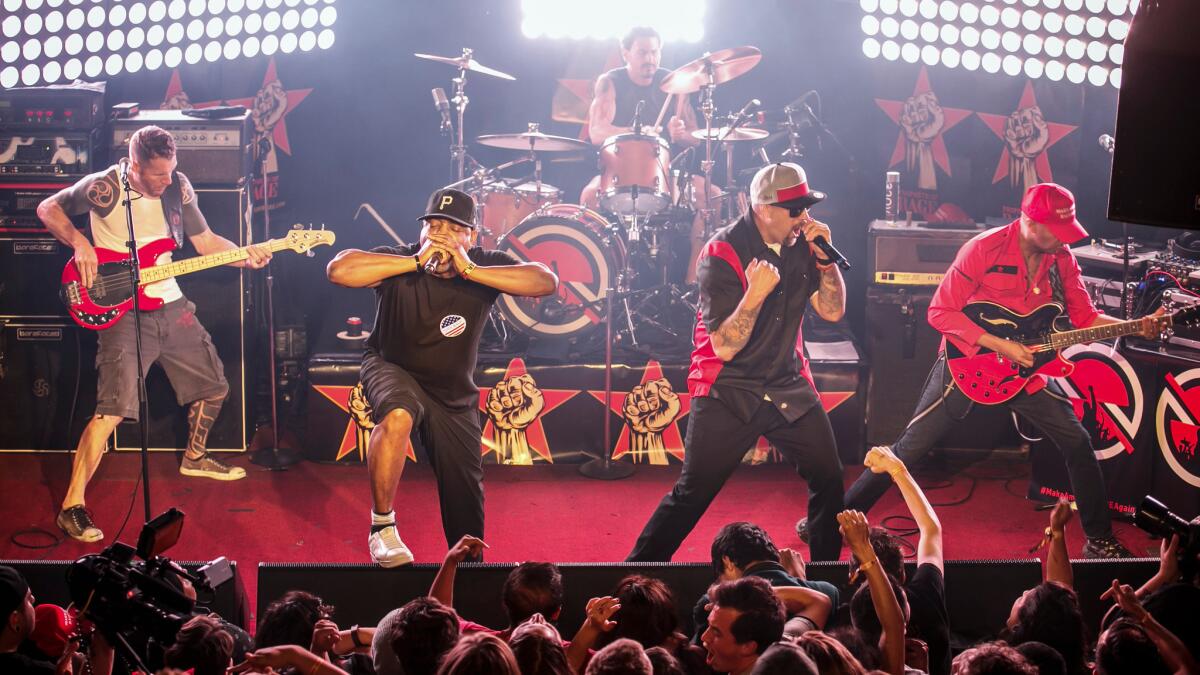 Prophets of Rage performs Tuesday night at the Whisky a Go Go in West Hollywood.
