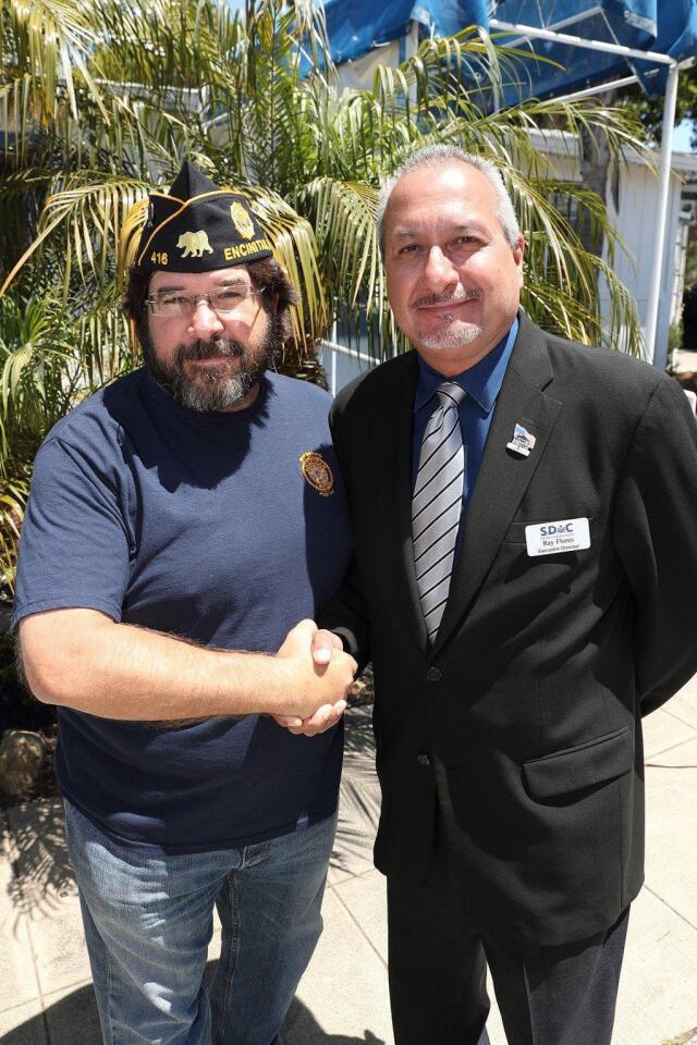 Scott Marquette with SD Veterans Coalition Executive Director Ray Flores
