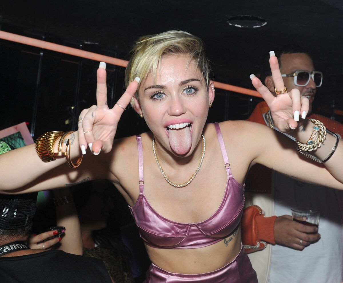 Miley Cyrus' latest album, "Bangerz," entered the Billboard album chart this week at No. 1. In this photo, Miley Cyrus attends the Miley Cyrus' Official Album Release Party for "Bangerz" at The General in New York City.