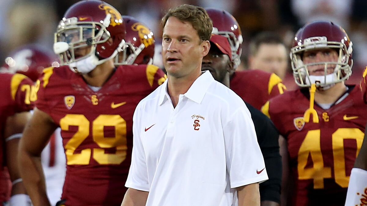 Former USC football coach Lane Kiffin couldn't keep the sanctioned-gutted Trojans at the top of the college football rankings, but he did bring in enough star recruits to keep the program competitive and viable.