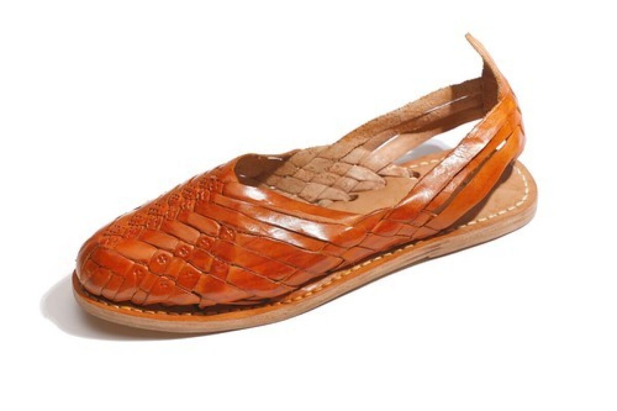 A huarache sandal.