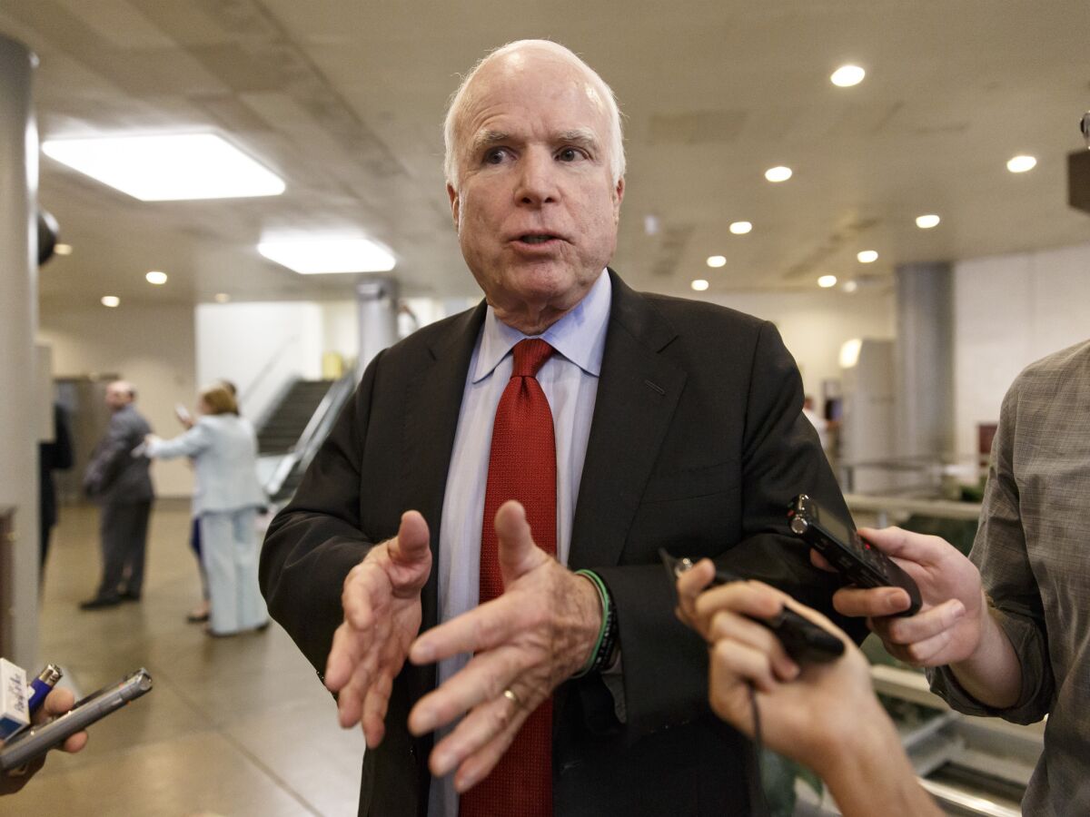 Sen. John McCain (R-Ariz.), a member of the Senate Armed Services Committee, said of delays to providing healthcare to veterans: "We are talking about a system that must be fixed. It's urgent that it be fixed."