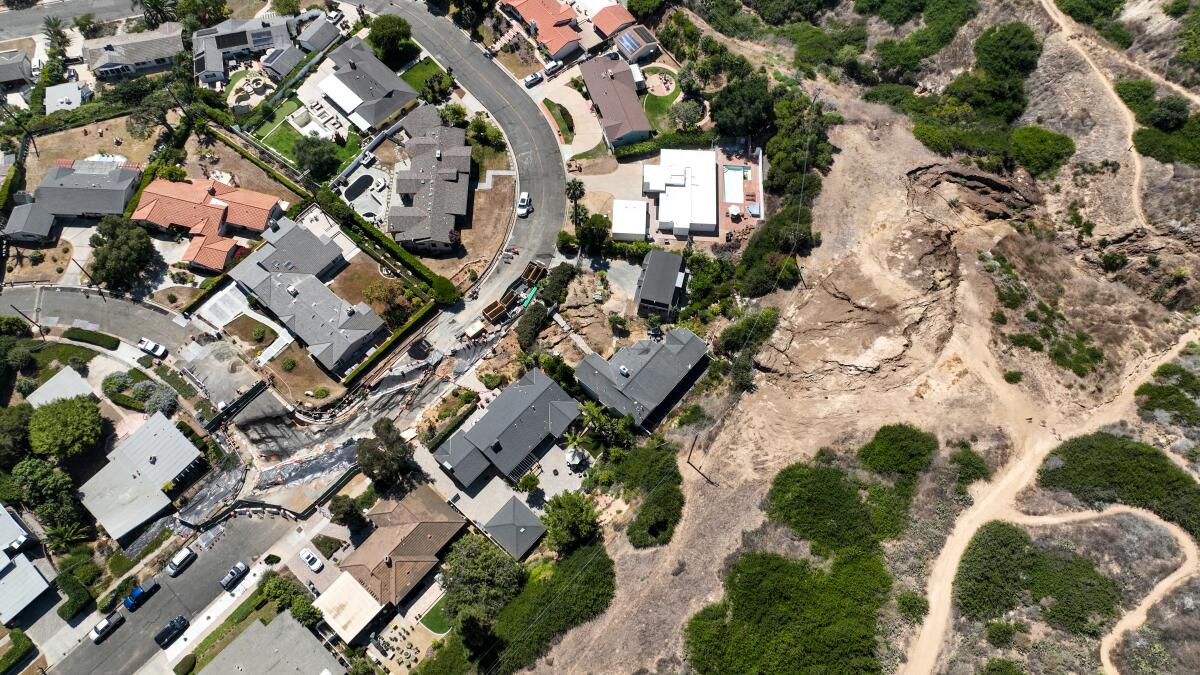 An aerial view of the Seaview neighborhood