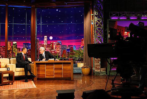 President Obama appears on "The Tonight Show With Jay Leno" at the NBC Studios in Burbank, Calif.