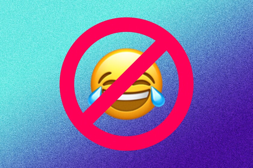 A laughing/crying emoji.