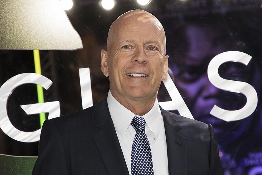 Actor Bruce Willis at the 2019 premiere of the film 'Glass' in London.