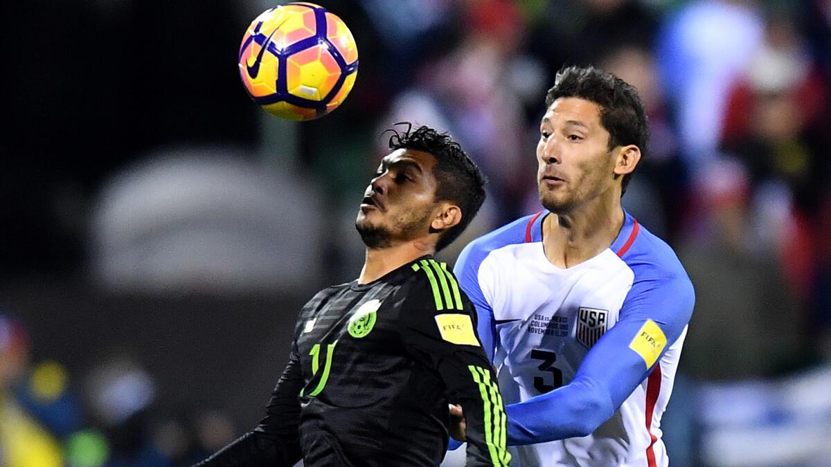 Defender Omar Gonzalez, right, and the U.S. will try to rebound from a loss to Jesus Corona and Mexico when they play Costa Rica on Tuesday.