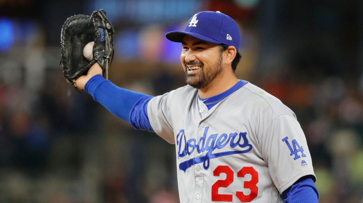 First baseman Adrian Gonzalez, traded by the Dodgers to the Braves in December to reduce their 2018 payroll, has been signed by the New York Mets to a one-year free-agent contract.