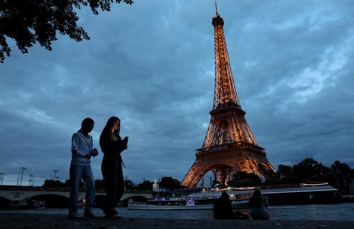 The Eiffel Tower will be part of the Olympics opening ceremony on Friday.