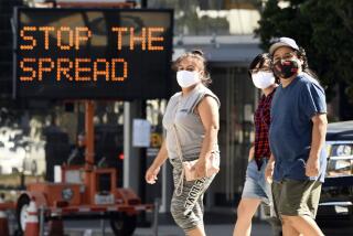 Pedestrians in Glendale, Calif.