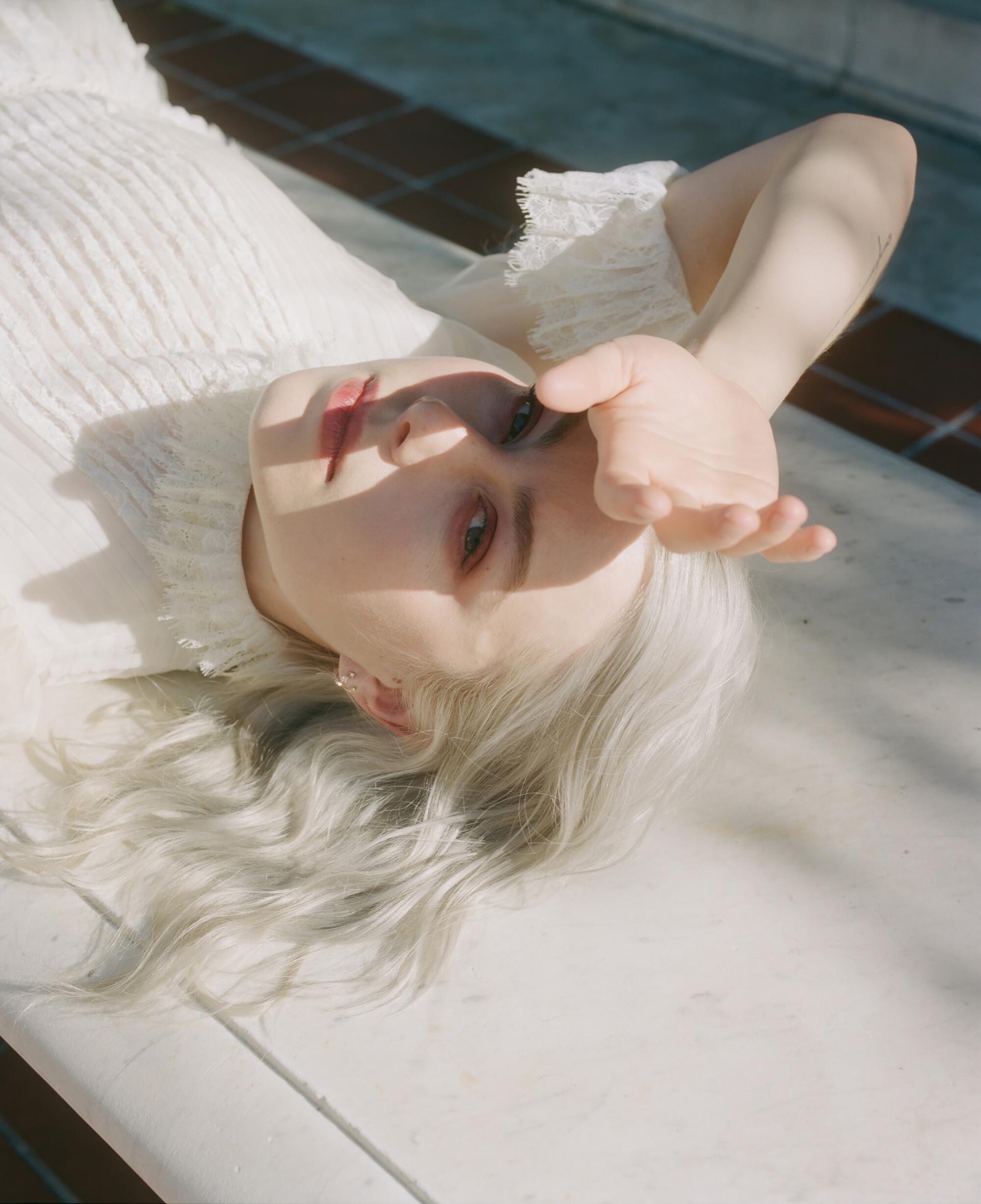 Phoebe Bridgers photographed at the Huntington Library, Art Museum, and Botanical Gardens in San Marino. 