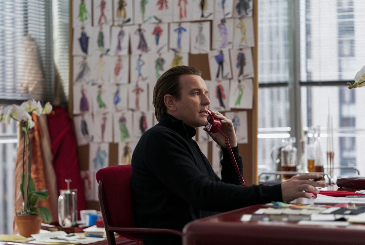 This image released by Netflix shows Ewan McGregor in a scene from "Halston," premiering Friday. (Atsushi Nishijima/Netflix via AP)