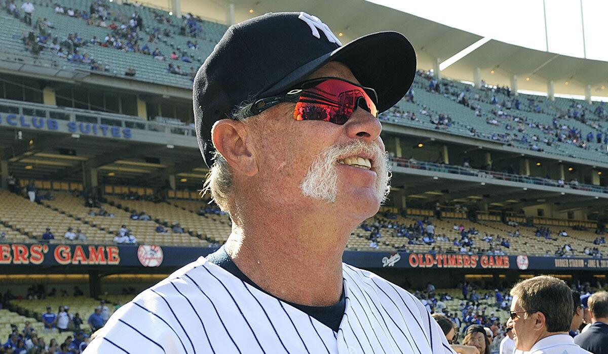 Former Yankees pitcher Rich "Goose" Gossage before an old-timers game at Dodger Stadium.