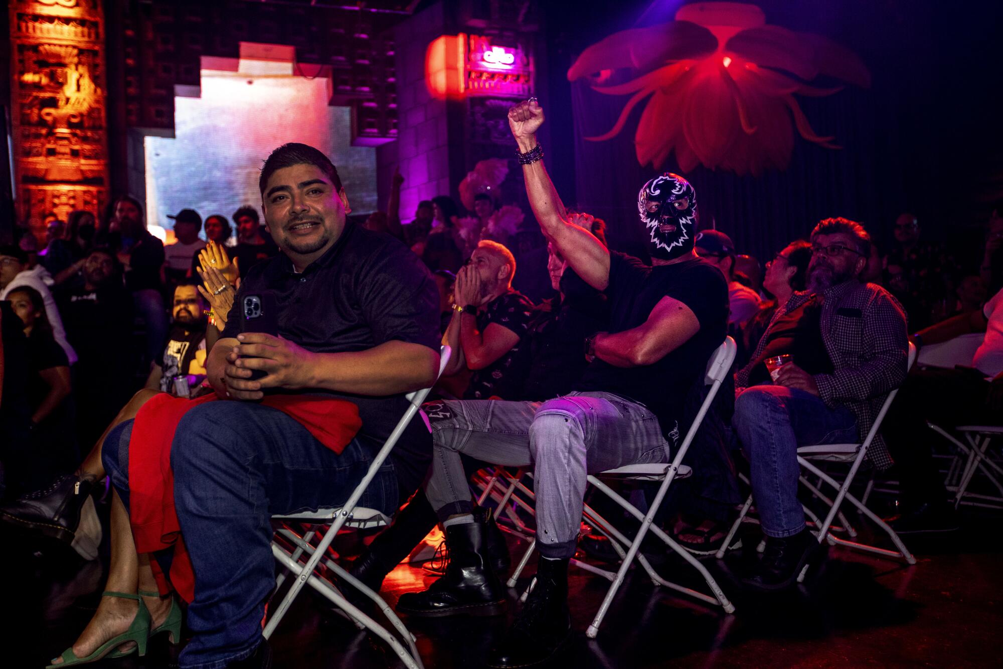Fans cheer for their favorites at Lucha Vavoom